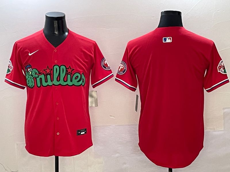 Men Philadelphia Phillies Blank Red three generations Joint Name 2025 Nike MLB Jersey style 1->philadelphia phillies->MLB Jersey
